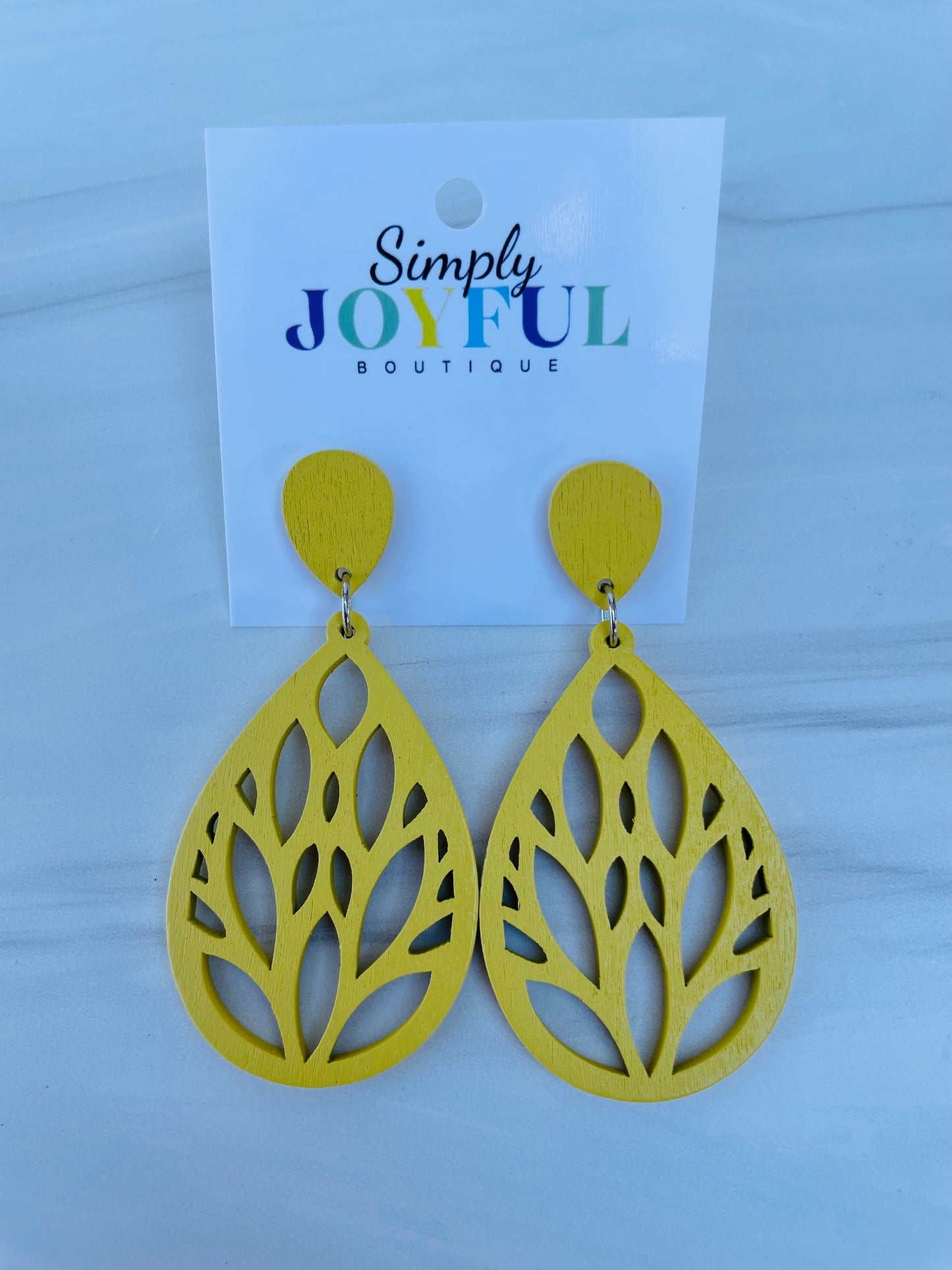 Wooden Teardrop | Earrings