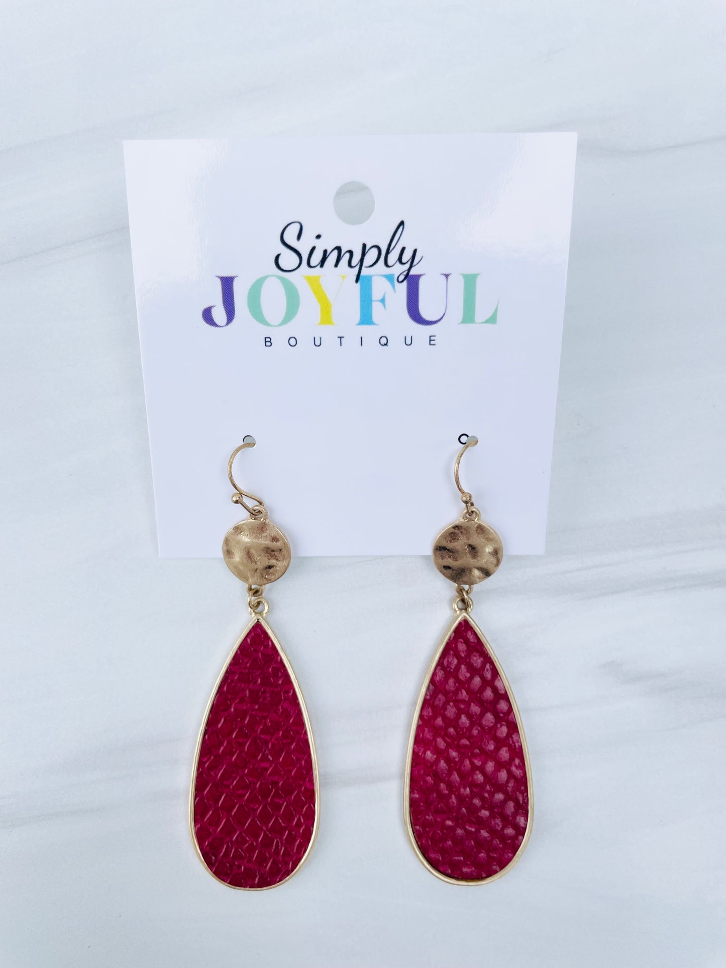 Leather Teardrop | Earrings