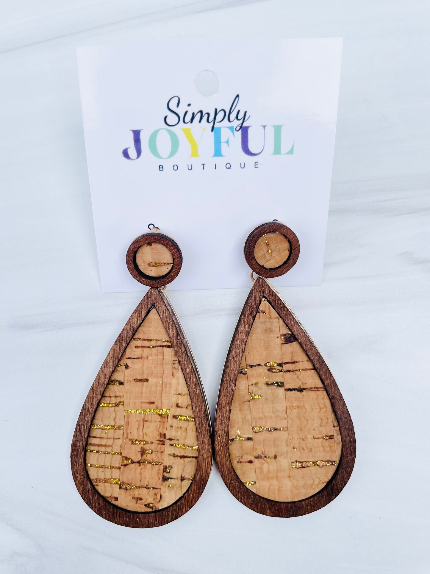 Cork Teardrop | Earrings