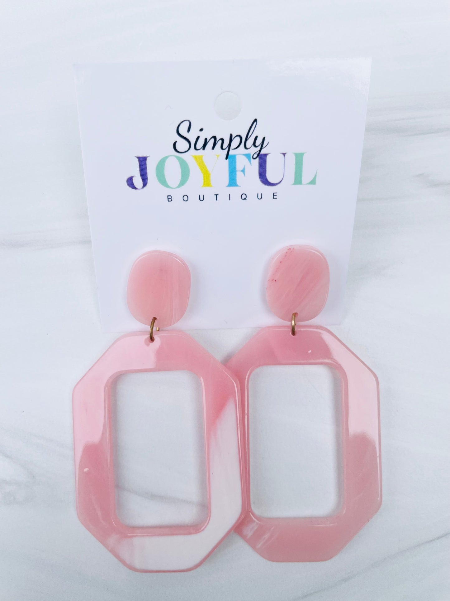 Pink Octagon | Earrings