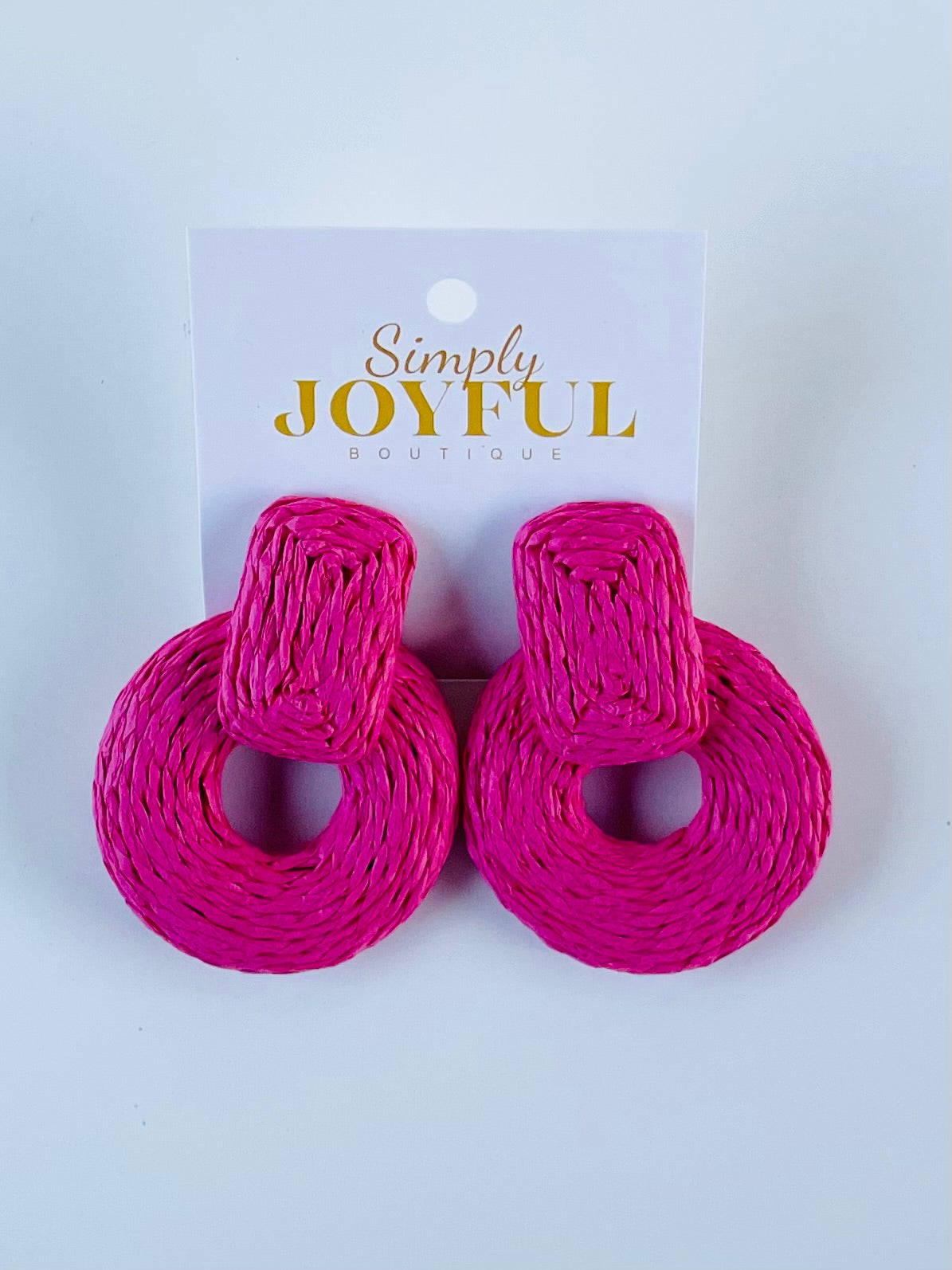 Woven Rectangle Circle | Earrings