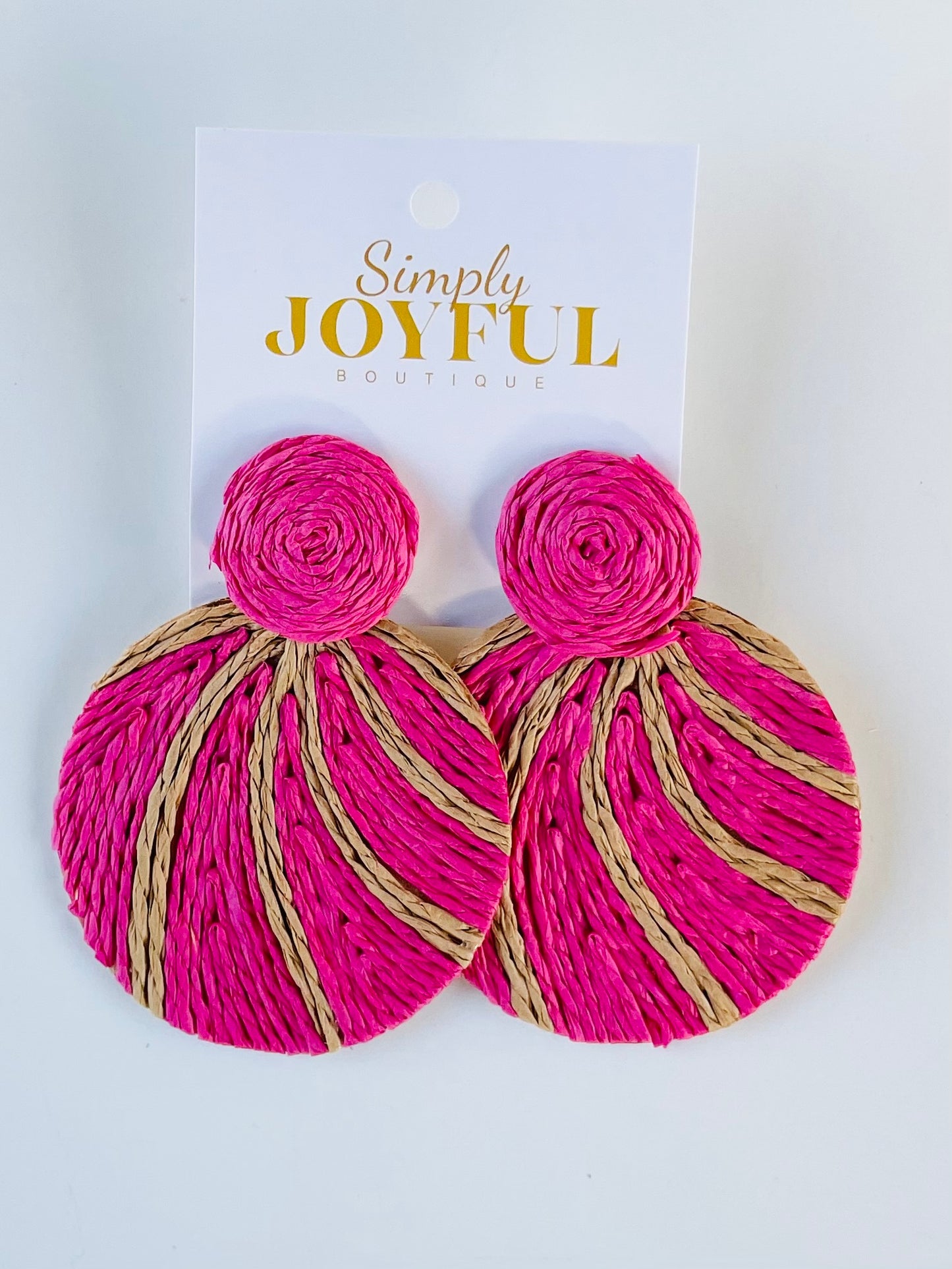 Raffia Line Pattern | Earrings