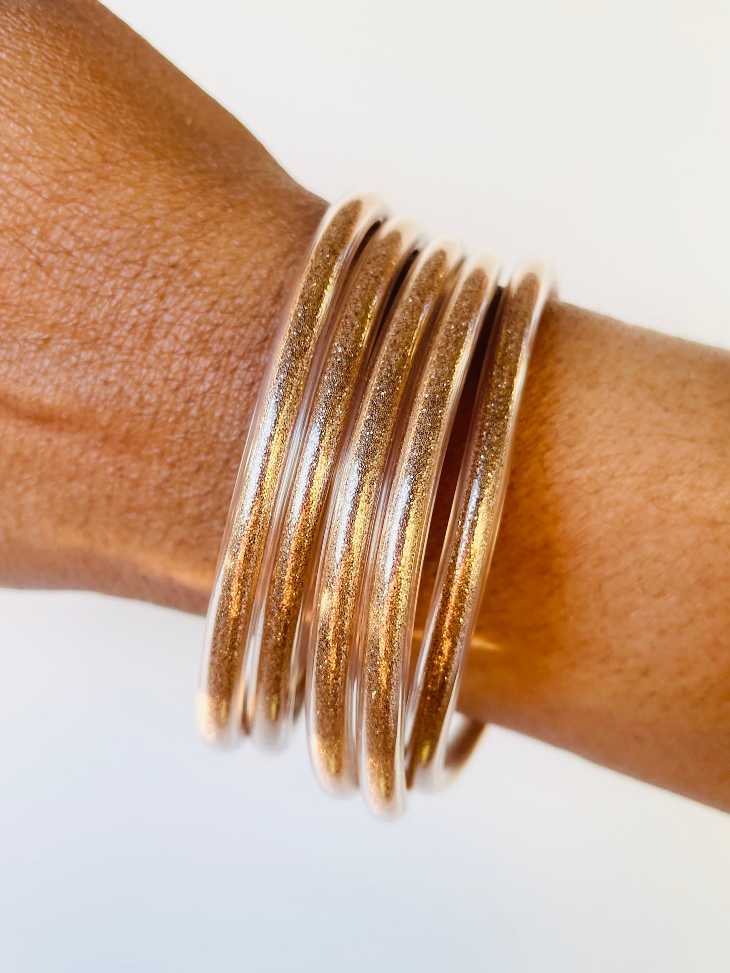 Rose Gold Jelly Bangles