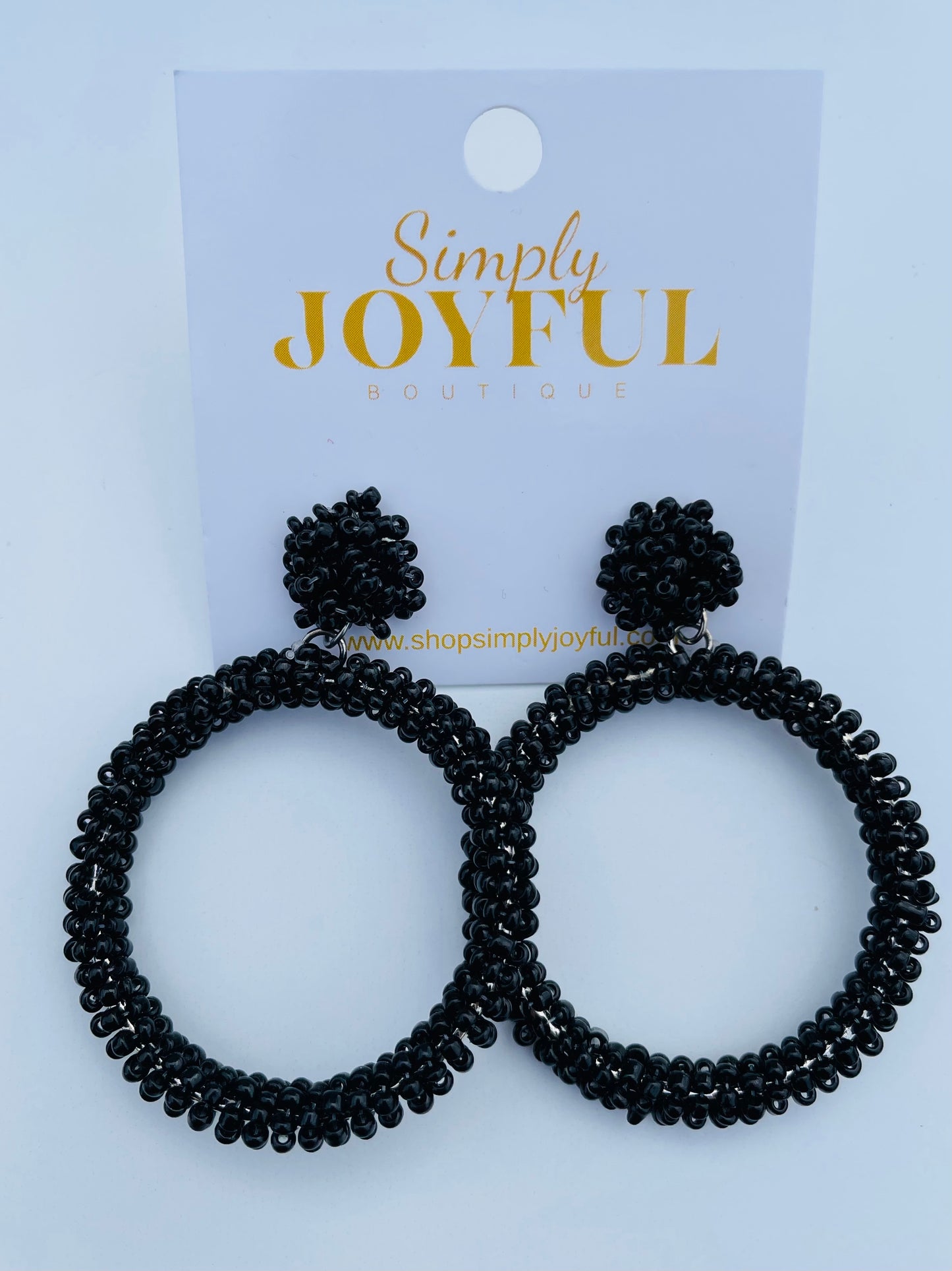 Beaded Circle Dangle | Earrings