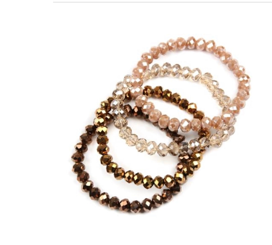 Brown 4 Layer Bead | Bracelet Set