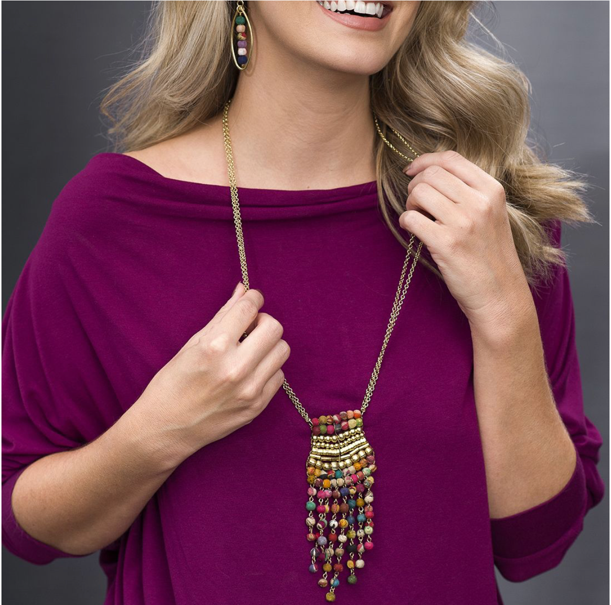 Beaded Fabric | Necklace