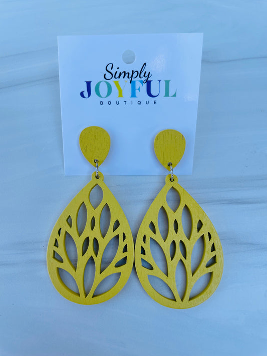 Wooden Teardrop | Earrings