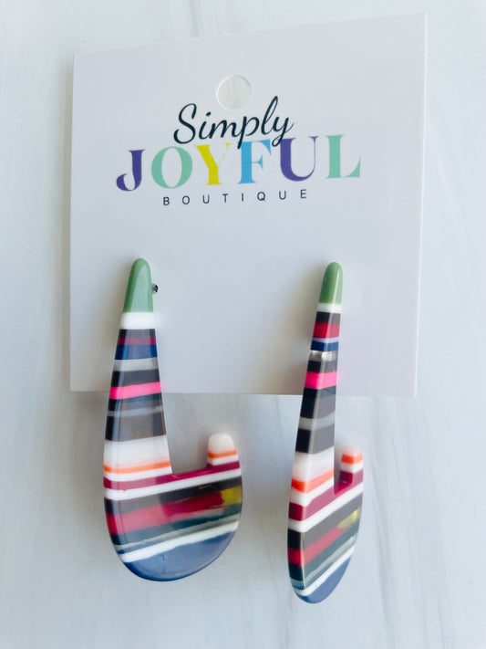 Stripe Acrylic | Earrings