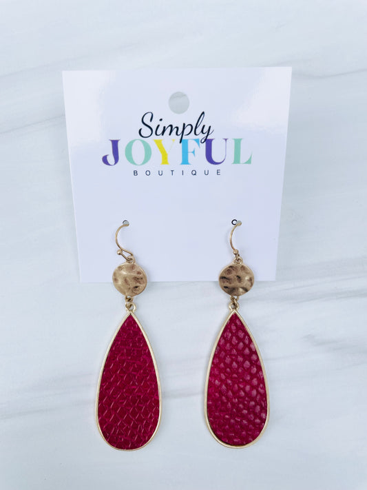 Leather Teardrop | Earrings