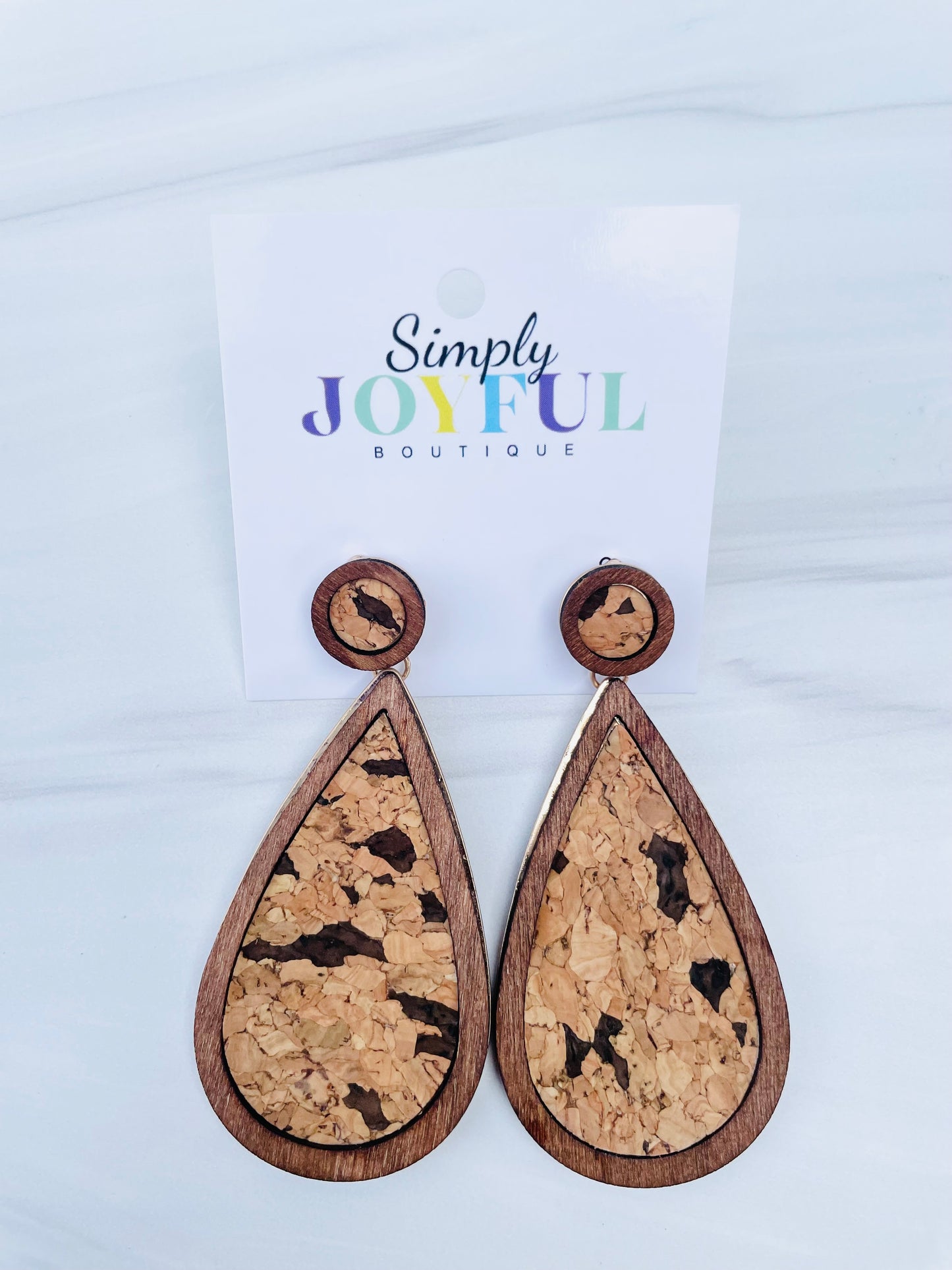 Cork Teardrop | Earrings