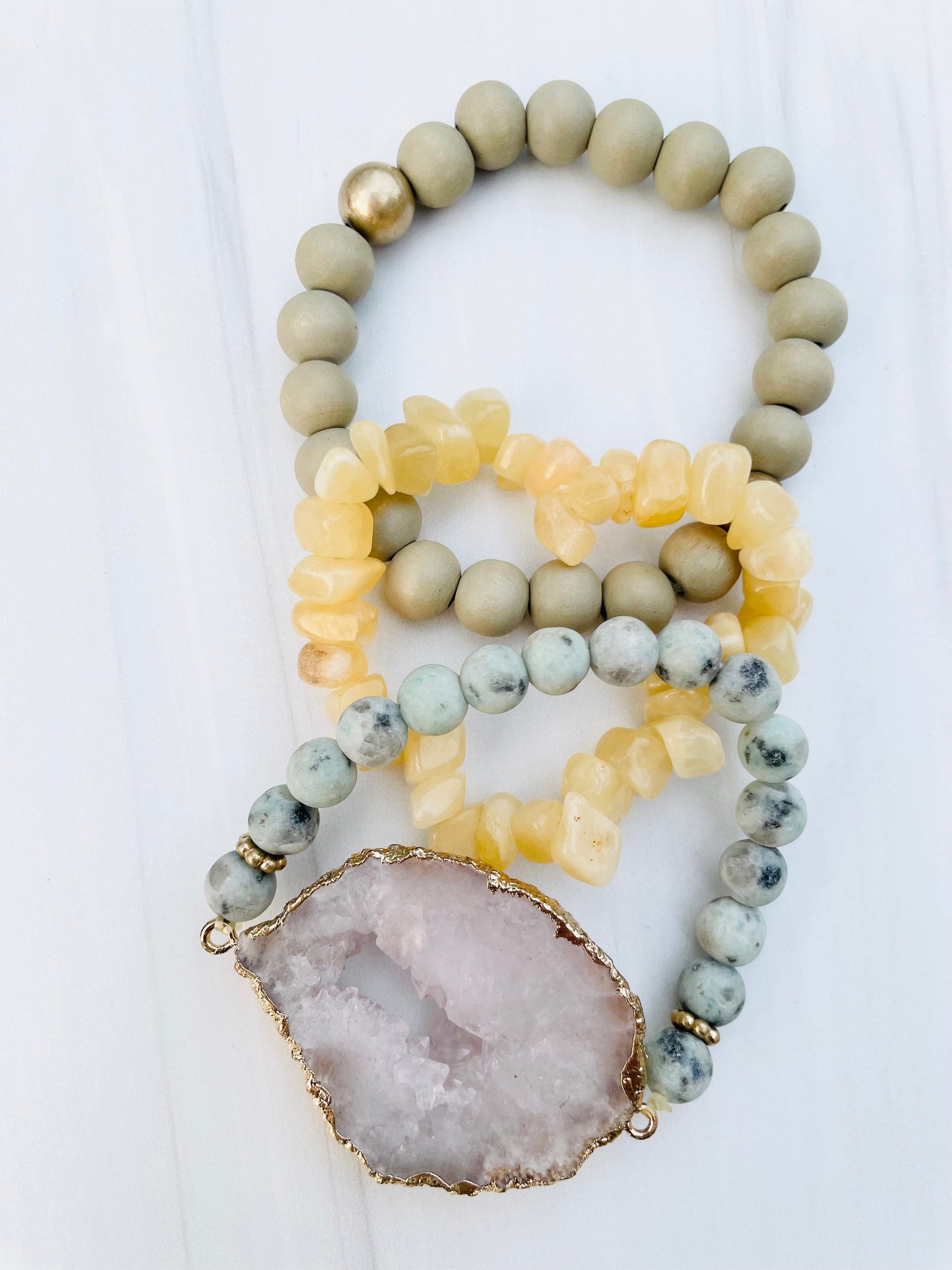 Stone & Wooden Beaded | Bracelet
