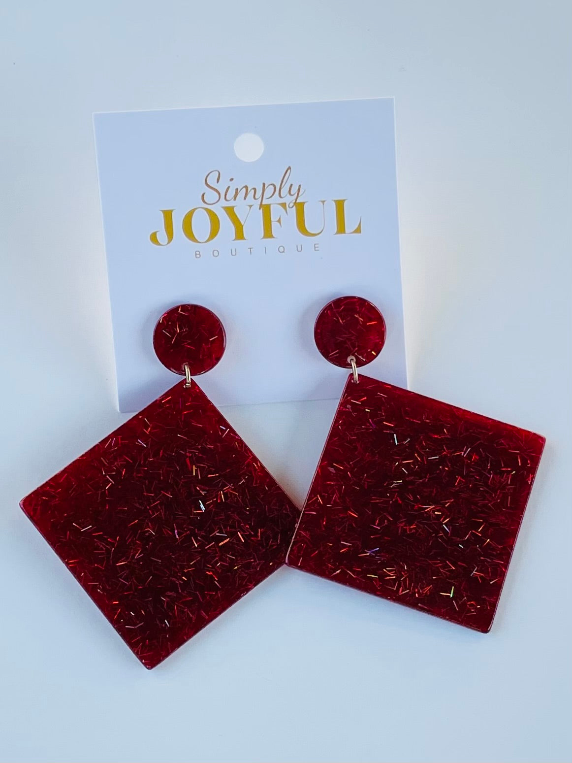 Glitter Diamond Shape | Earrings