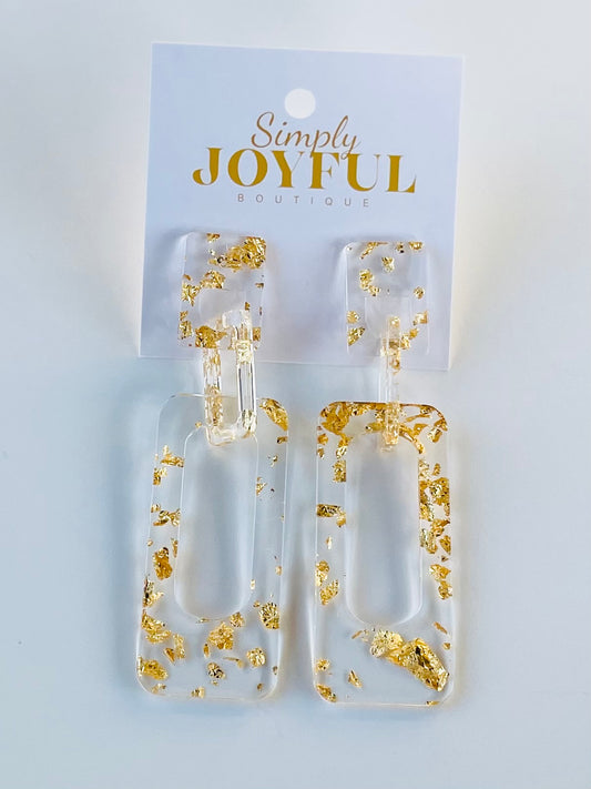 Acrylic Flake Dangle | Earrings