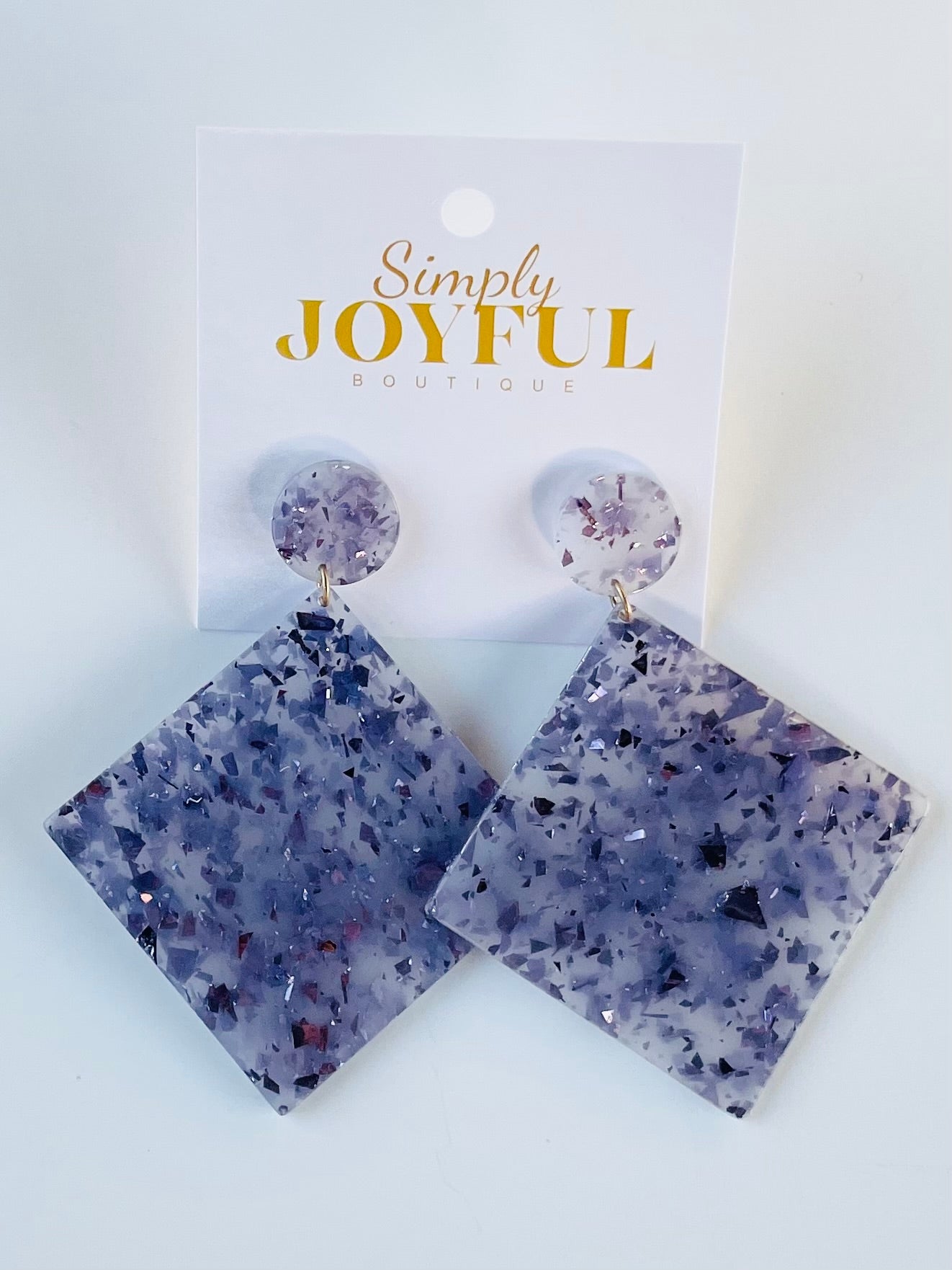 Glitter Diamond Shape | Earrings