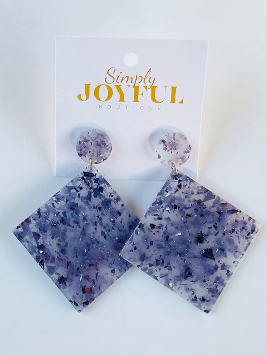 Glitter Diamond Shape | Earrings