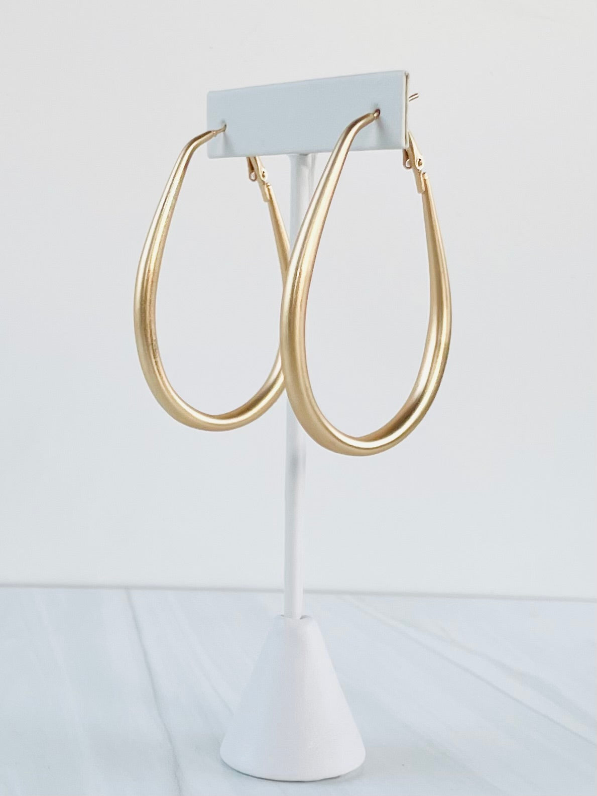 Gold Teardrop Tube | Earrings