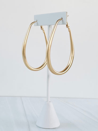 Gold Teardrop Tube | Earrings