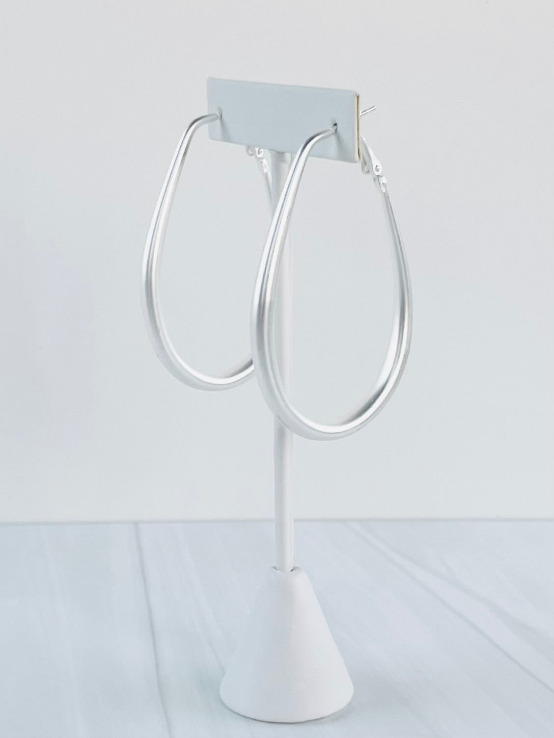 Silver Teardrop Tube | Earrings