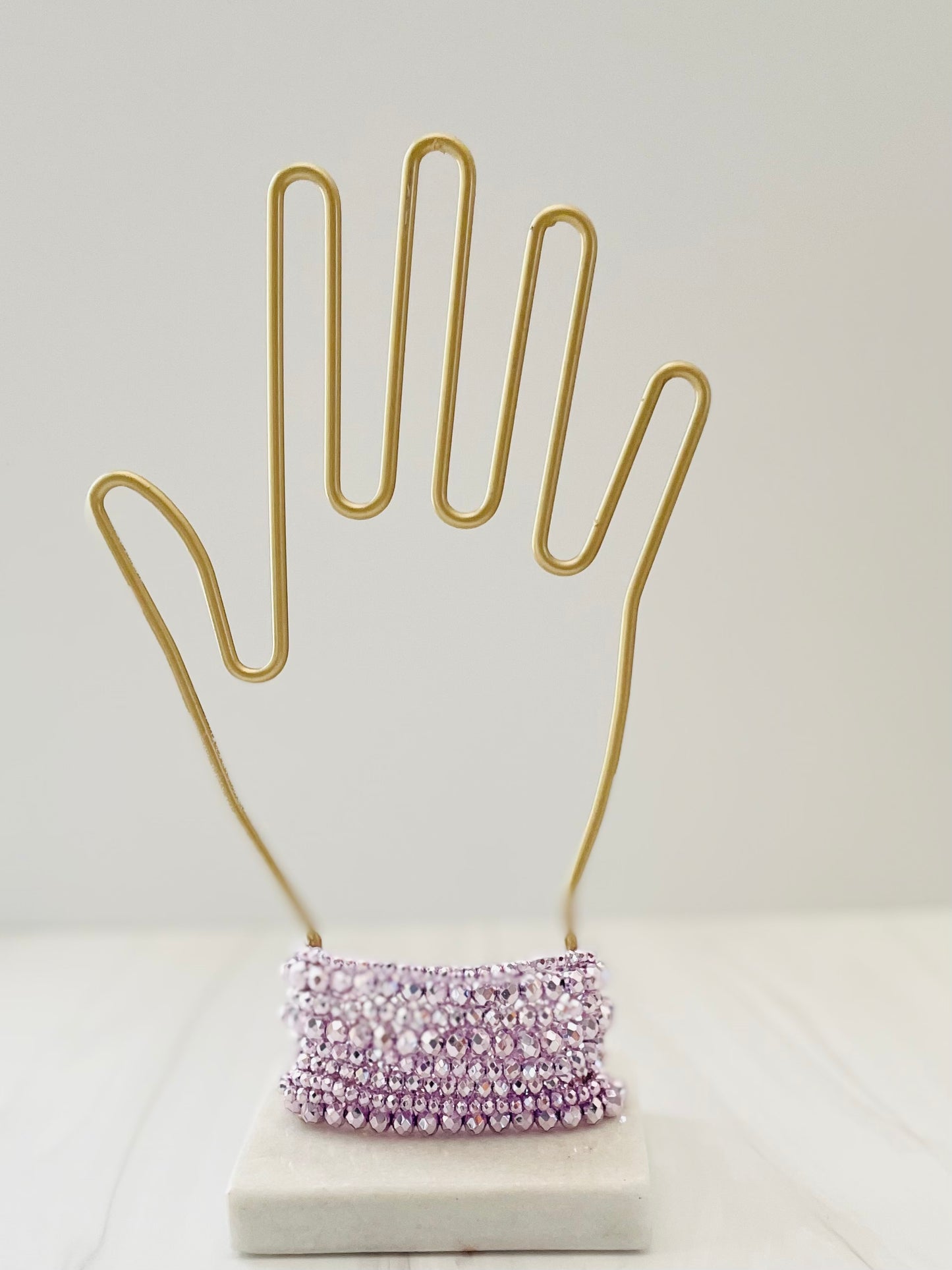 Lavender 9 Layer Bead Bracelet Set