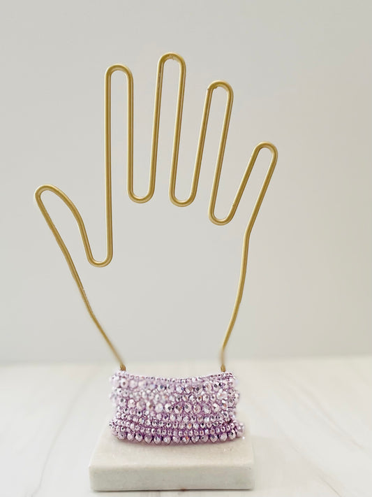 Lavender 9 Layer Bead Bracelet Set