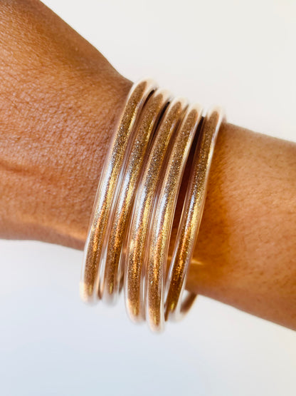 Rose Gold Jelly Bangles