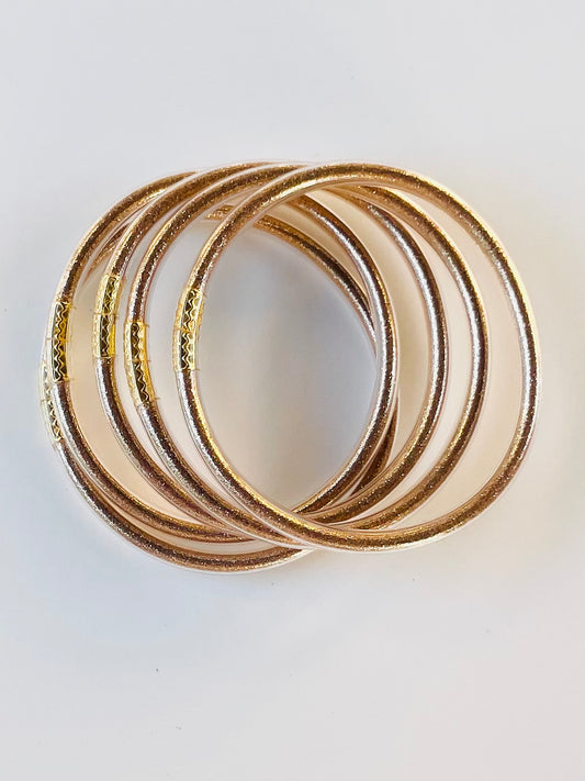 Rose Gold Jelly Bangles