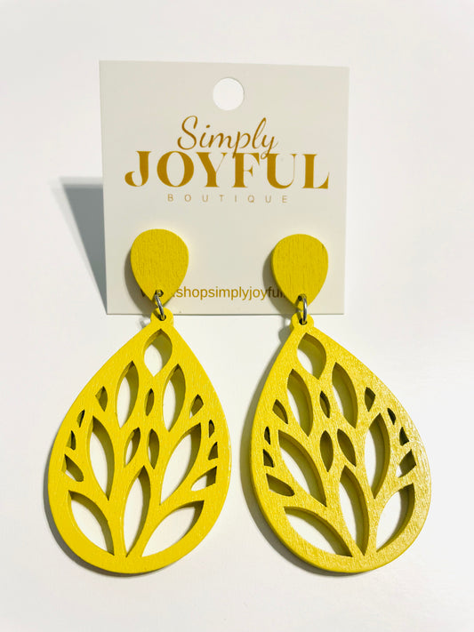 Wooden Teardrop | Earrings
