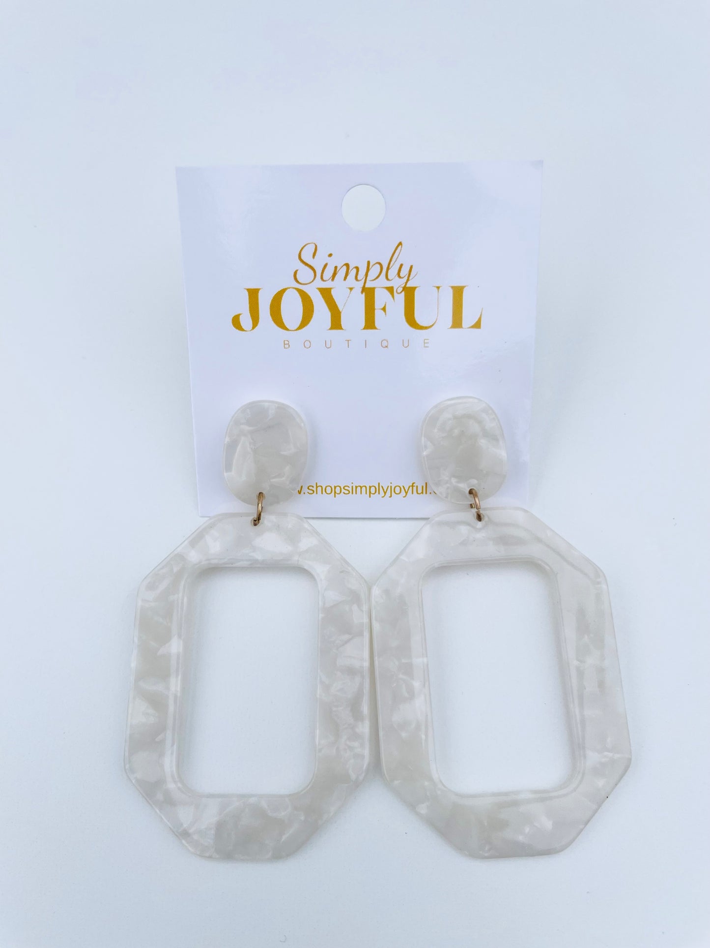 White Octagon | Earrings