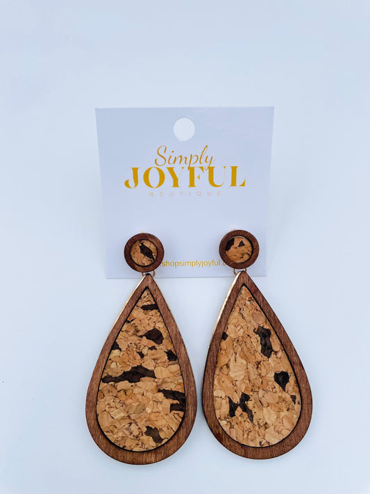 Cork Teardrop | Earrings