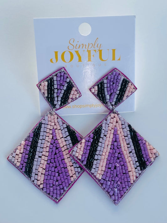 Stripe Beaded | Earrings