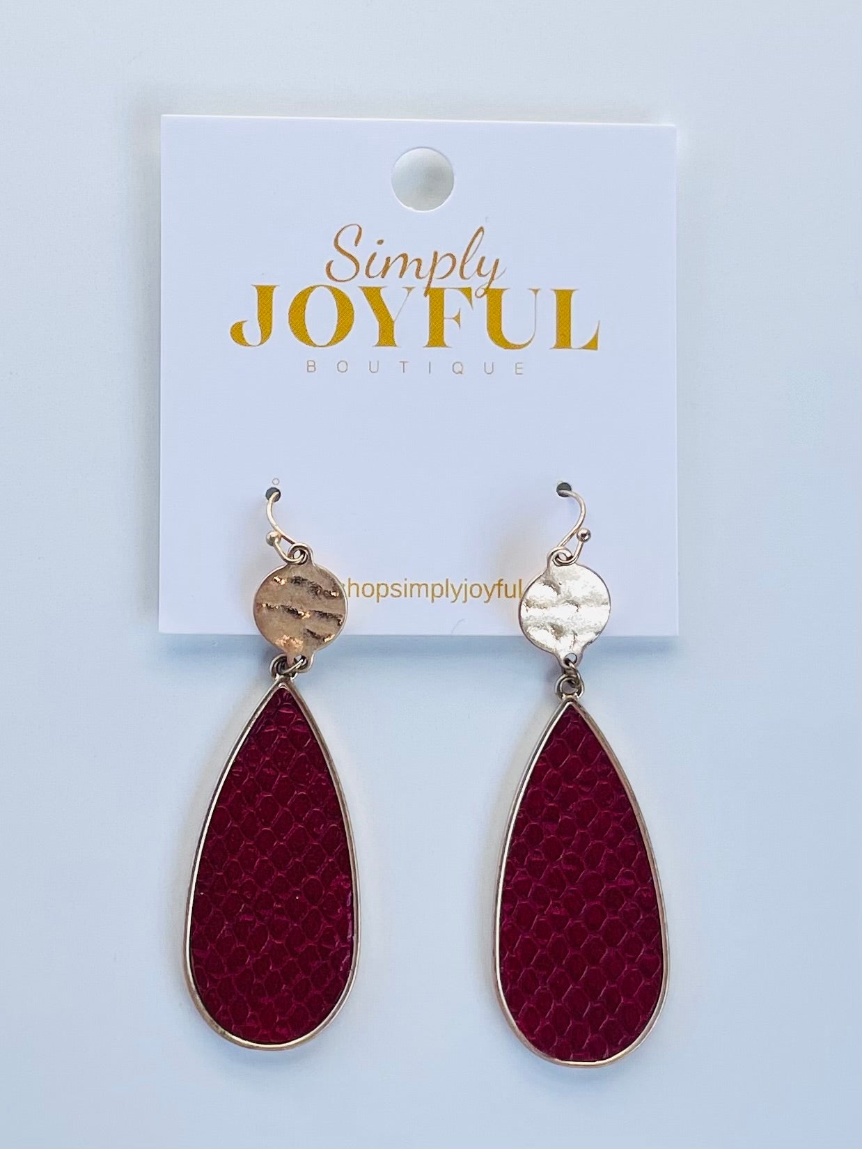 Leather Teardrop | Earrings