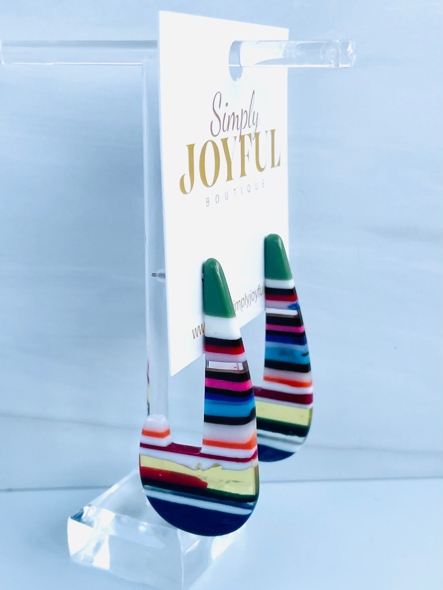Stripe Acrylic | Earrings