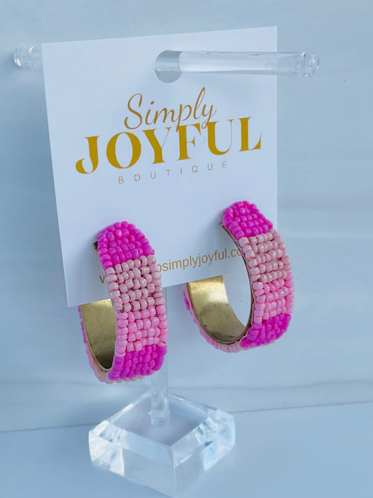 Tickled Pink Beaded | Earrings