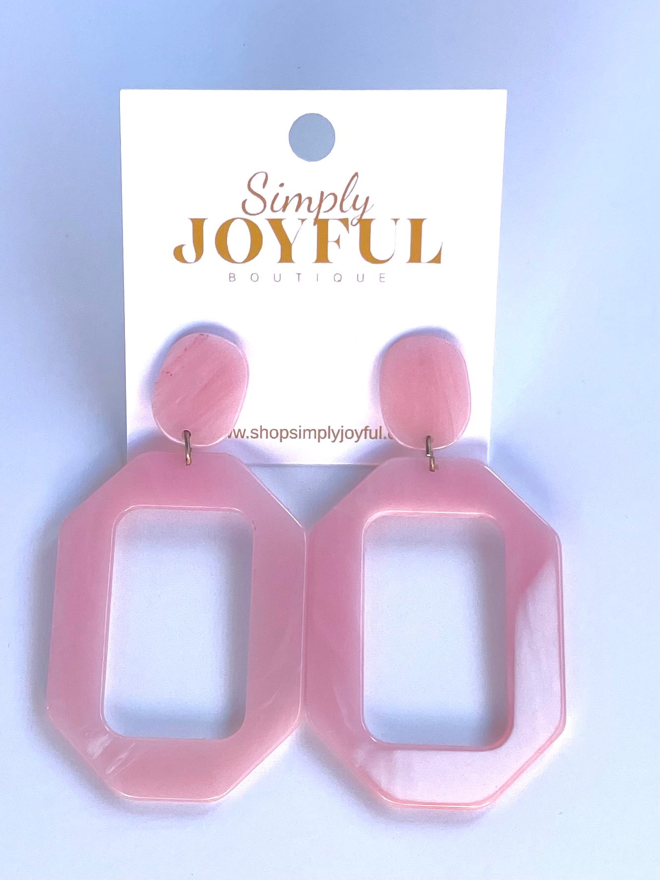 Pink Octagon | Earrings