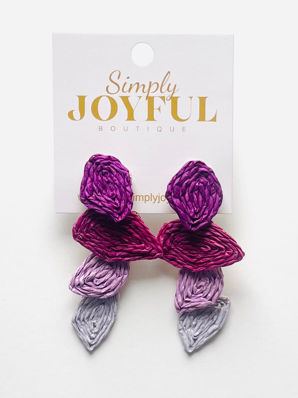 Teardrop Raffia Earrings