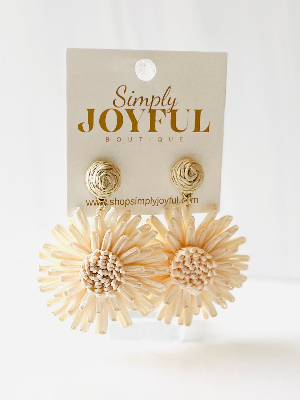 Sunflower Raffia Earrings