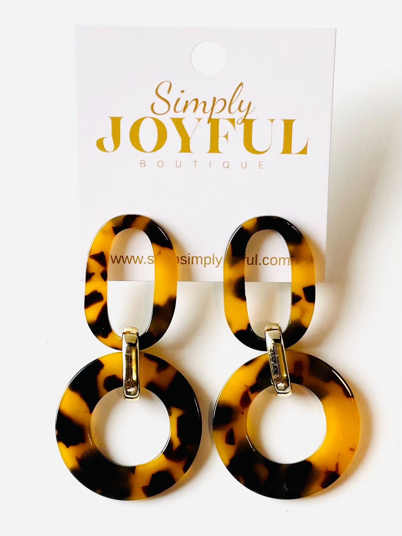 Double Oval Linked Earrings