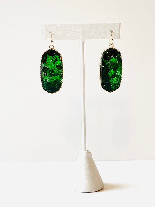 Emerald Dangle Earrings