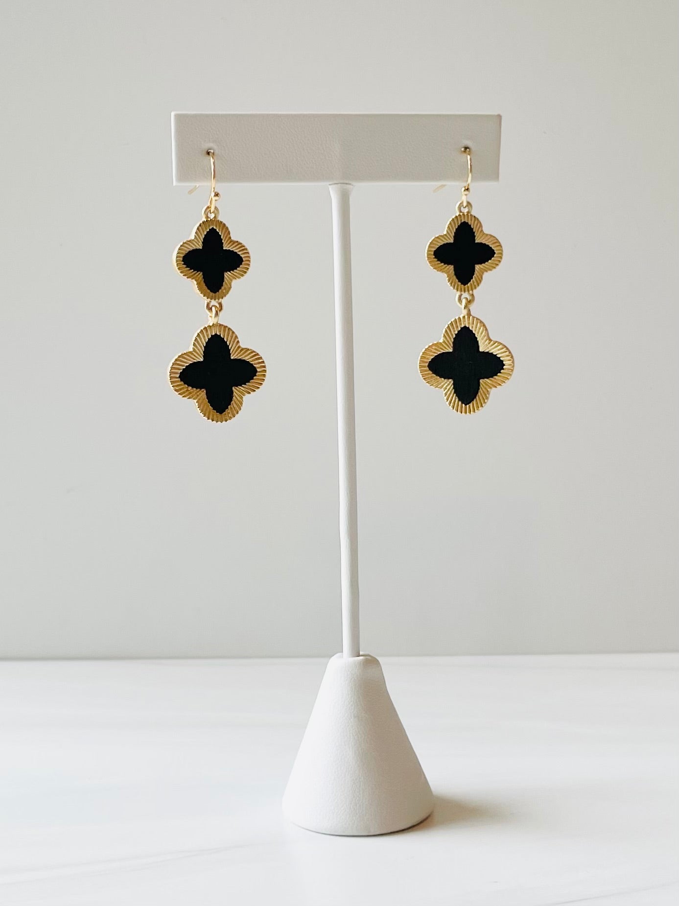 Black Clover Drop Earrings