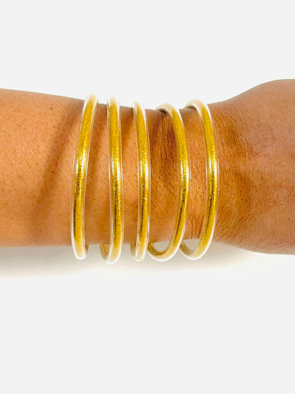 Gold Jelly Bangles