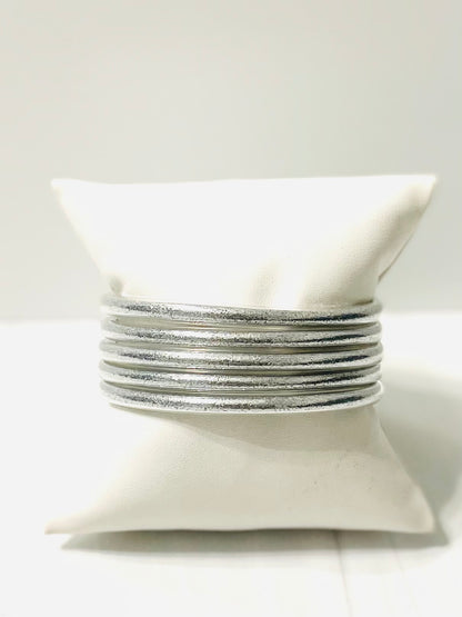 Silver Jelly Bangles