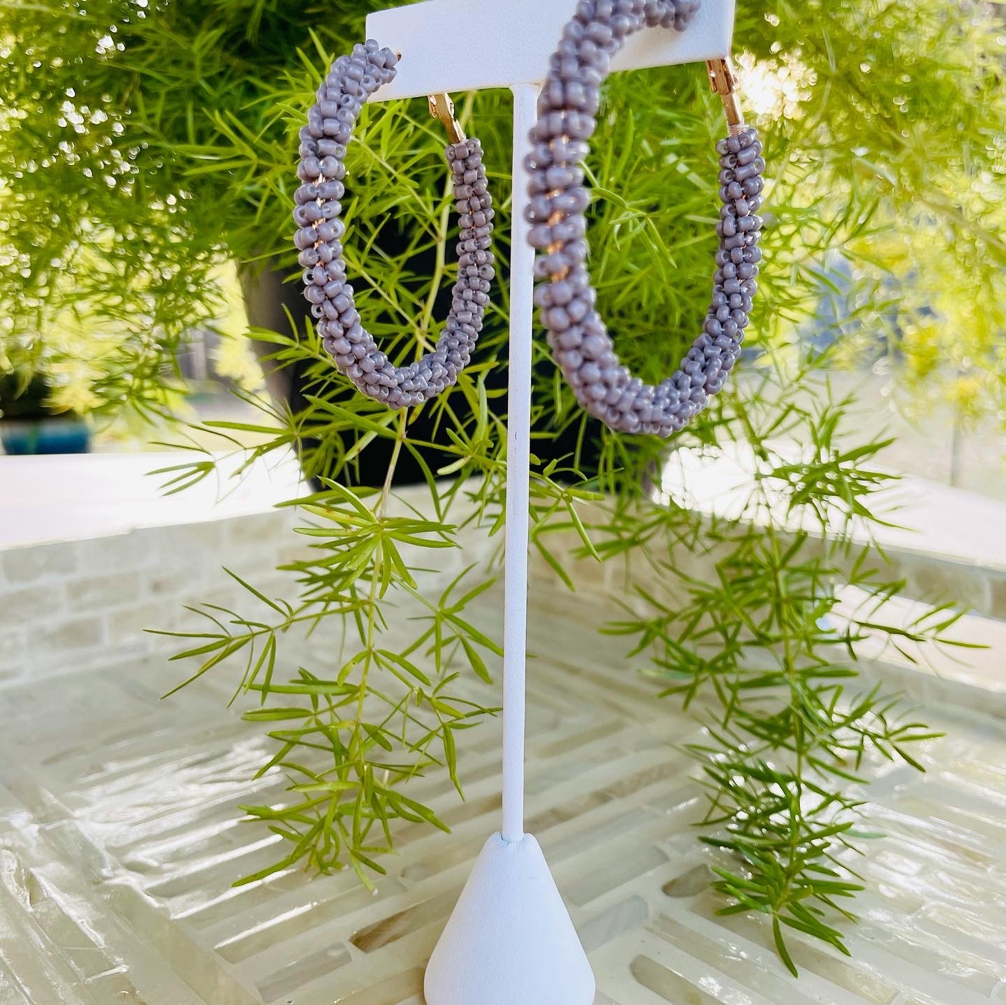 Seed Beaded Hoop | Earrings