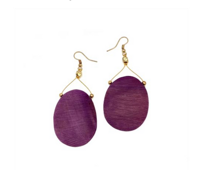 Purple Stone Earrings
