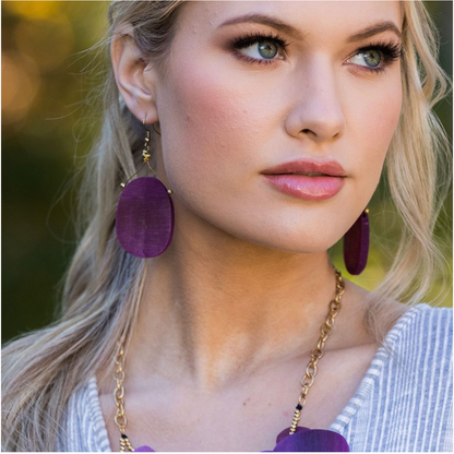 Purple Stone Earrings