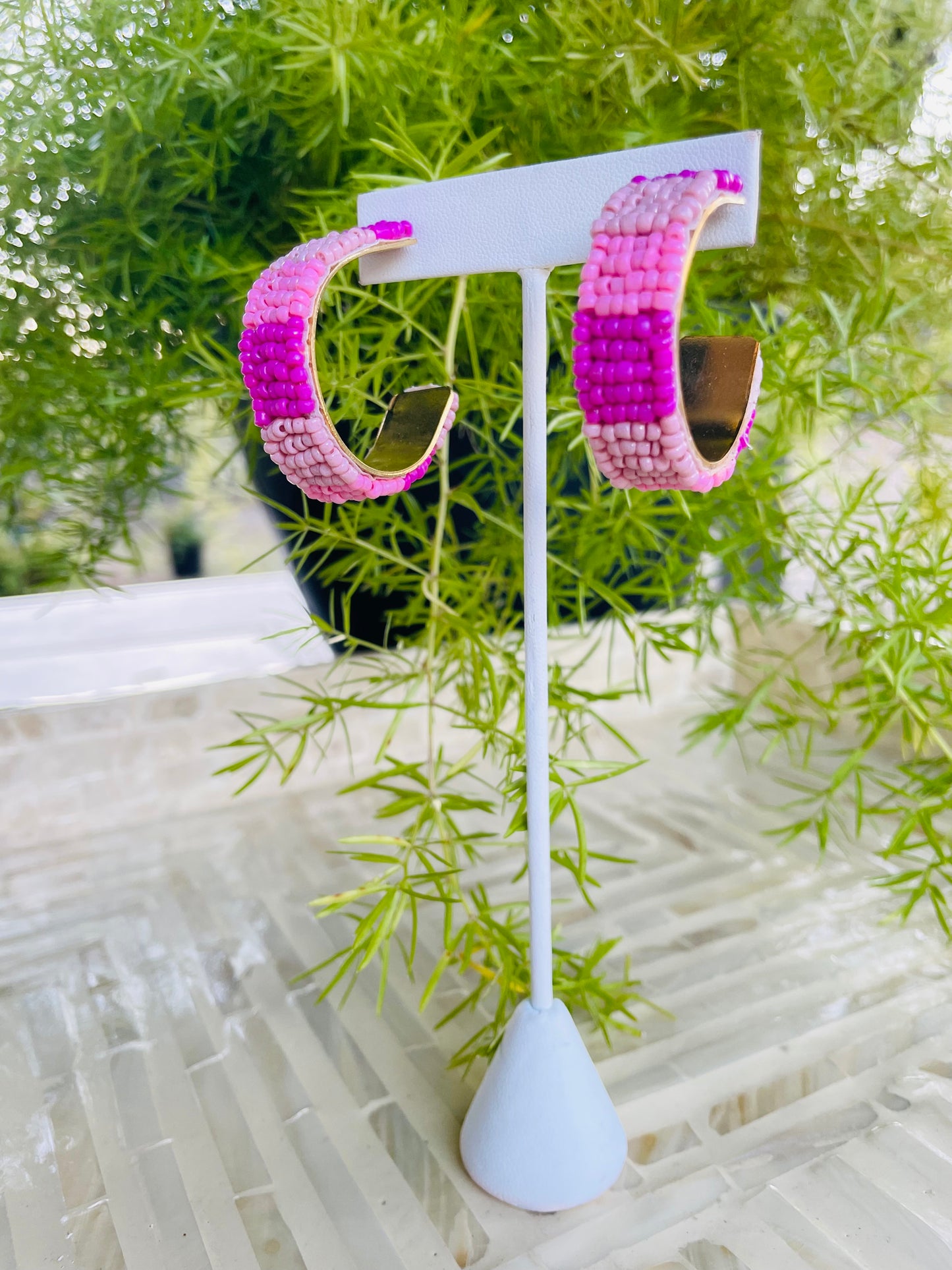 Tickled Pink Beaded | Earrings