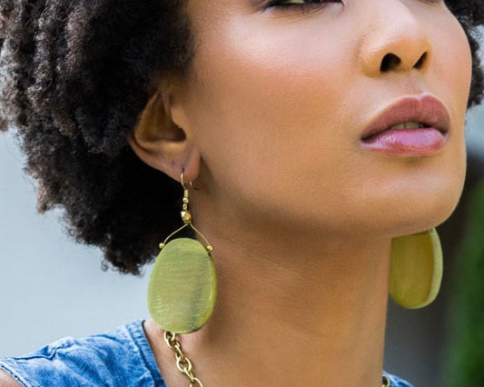 Green stone Earrings