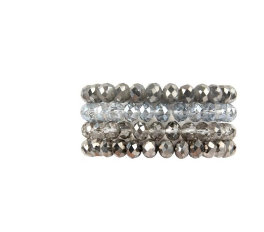 Silver 4 Layer Bead |Bracelet Set